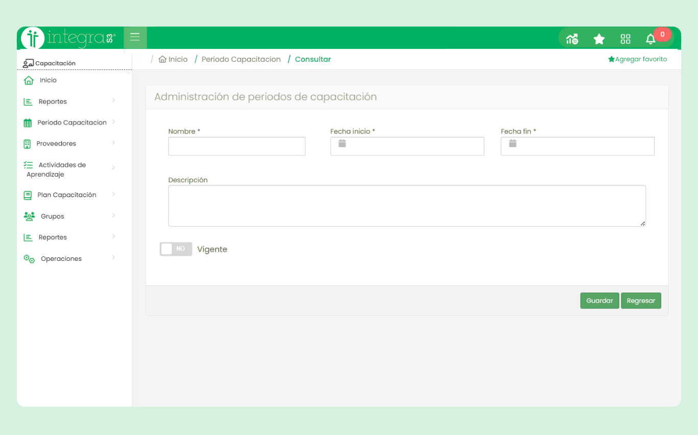 Administración de cursos